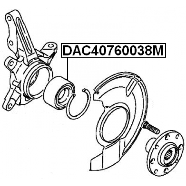 DAC40760038M_подшипник ступ. пер.! Mitsubishi Colt (Z30) 04> preview 2