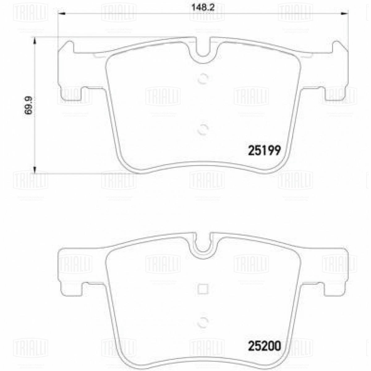 Колодки тормозные передние к-кт TRIALLI PF 4001 preview 4
