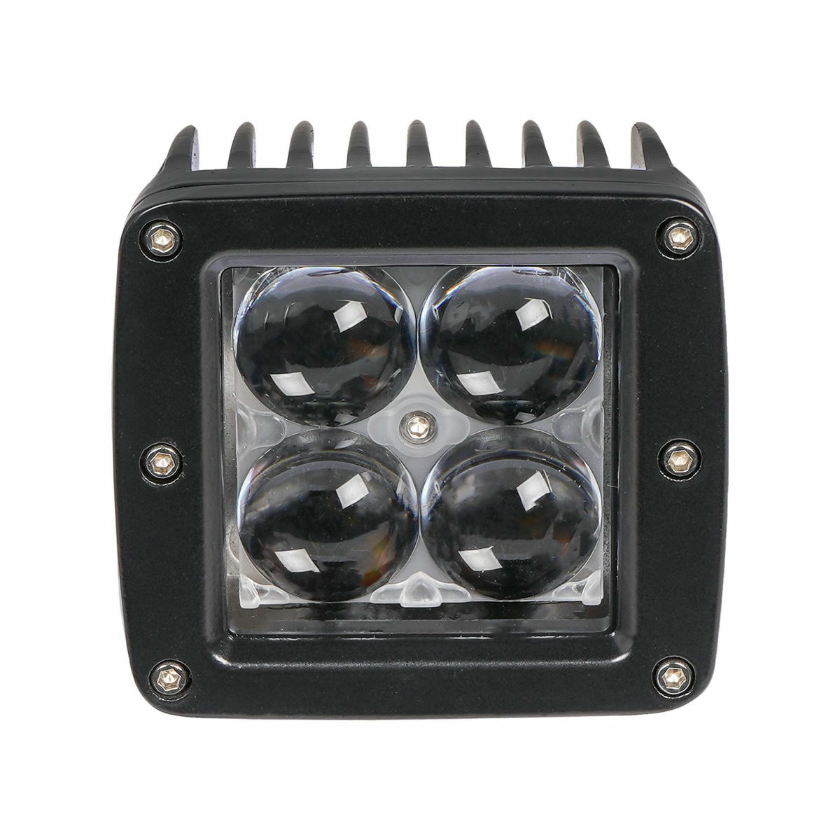 Фара светодиодная квадратная, 4 LED линза 4D, 12W (82х75х75) 12/24V (ALED008) preview 2