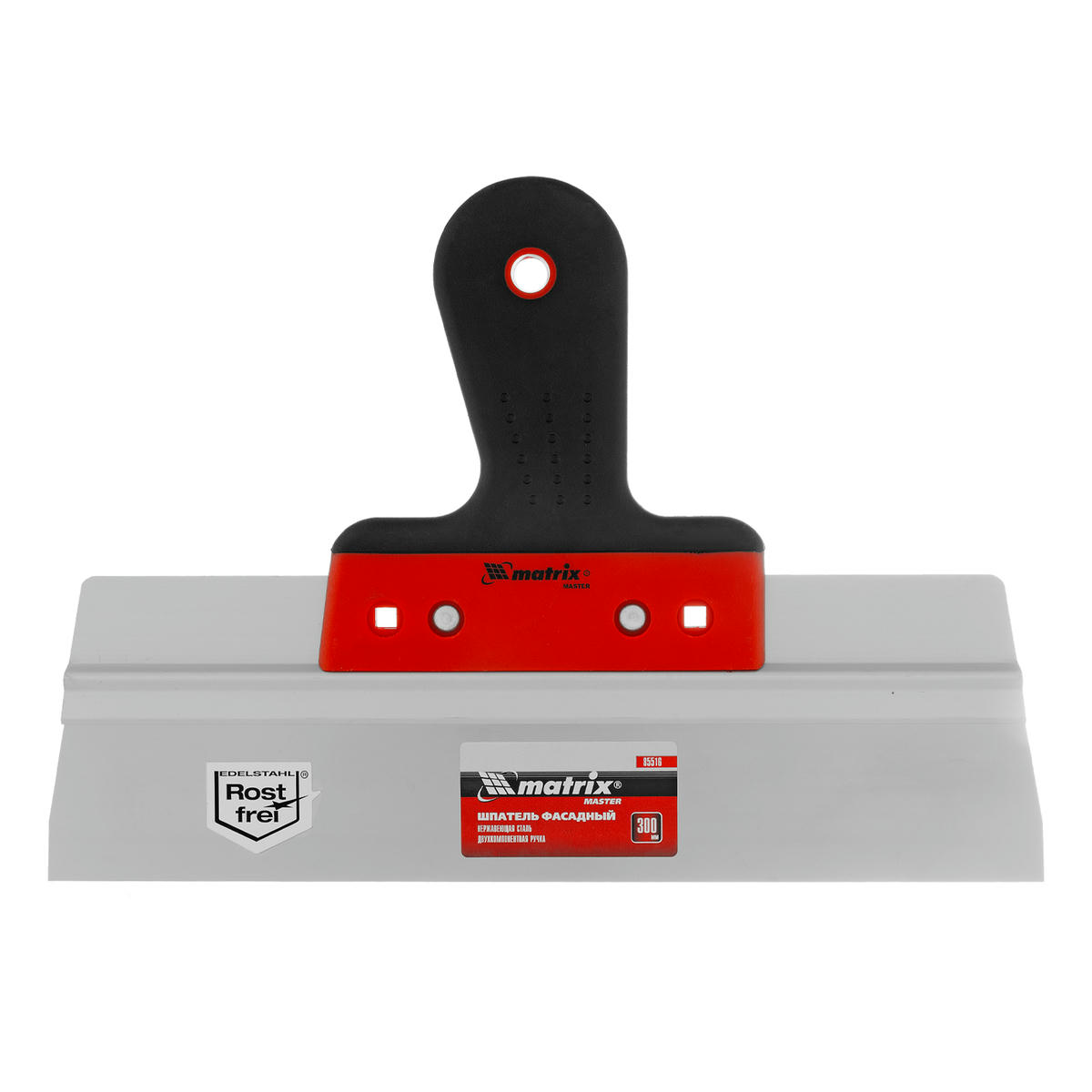 Шпатель фасадный из нержавеющей стали, 300 мм, 2-комп. ручка MATRIX preview 1