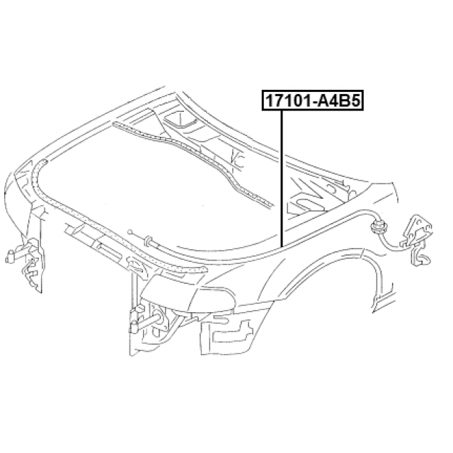 Трос привода открывания замка капота AUDI A4/AVANT 1995-2001 FEBEST 17101-A4B5 preview 2 Трос привода открывания замка капота AUDI A4/AVANT 1995-2001 FEBEST 17101-A4B5 preview 2