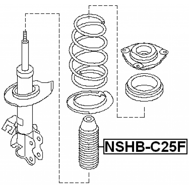 Пыльник амортизатора FEBEST NSHB-C25F preview 2