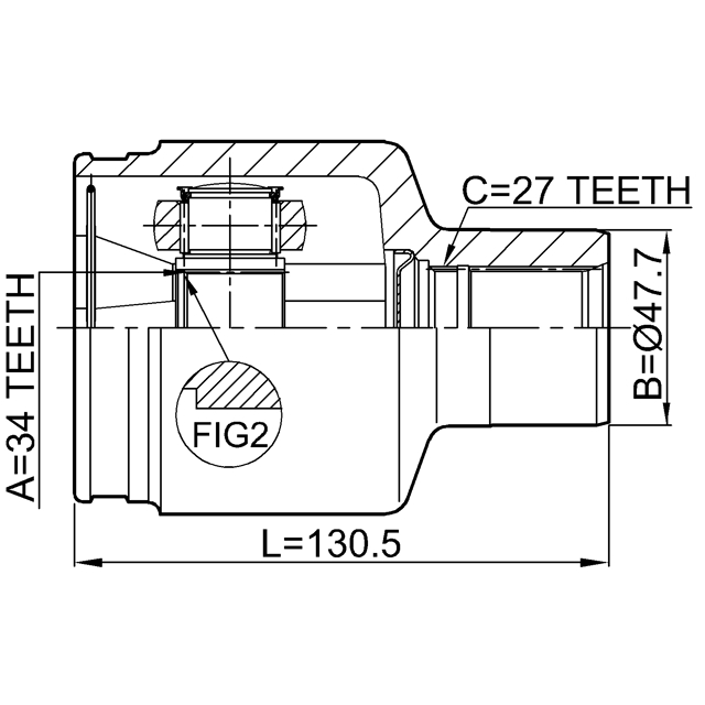 ШРУС внутренний FEBEST 1411-REXIIPT preview 2