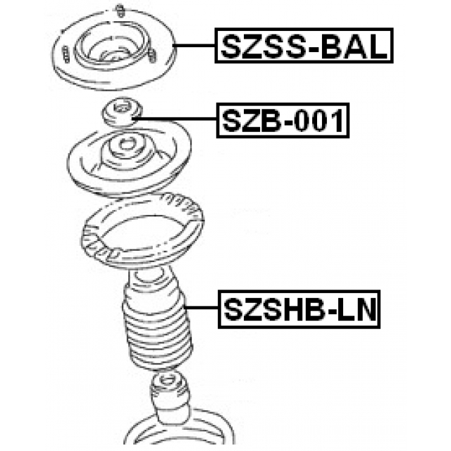 Опора переднего амортизатора FEBEST SZSS-BAL preview 2