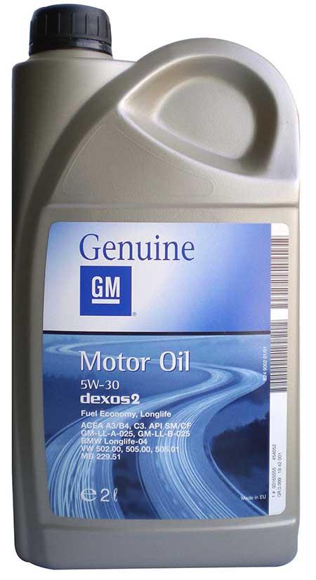 Масло моторное GM Dexos 2 5W-30 синтетическое 2 л 93165555 preview 1