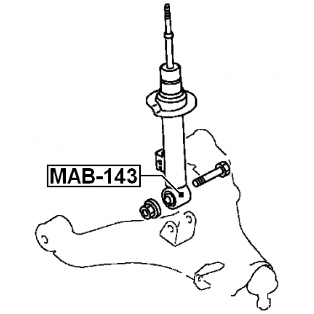 Сайлентблок амортизатора FEBEST MAB-143 preview 2