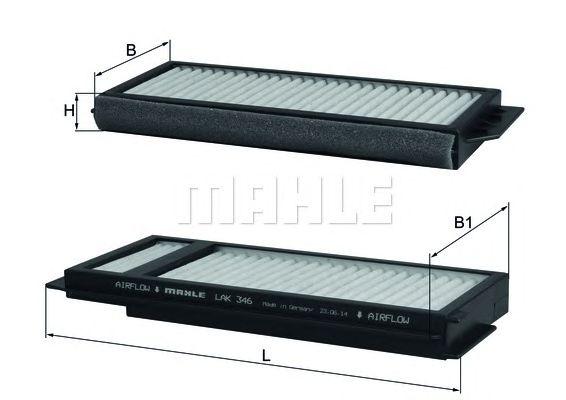 Фильтр салонный (угольный) (компл.2шт.) KNECHT/MAHLE LAK346/S MAZDA 3 2.0L KNECHT/MAHLE LAK346/S preview 1