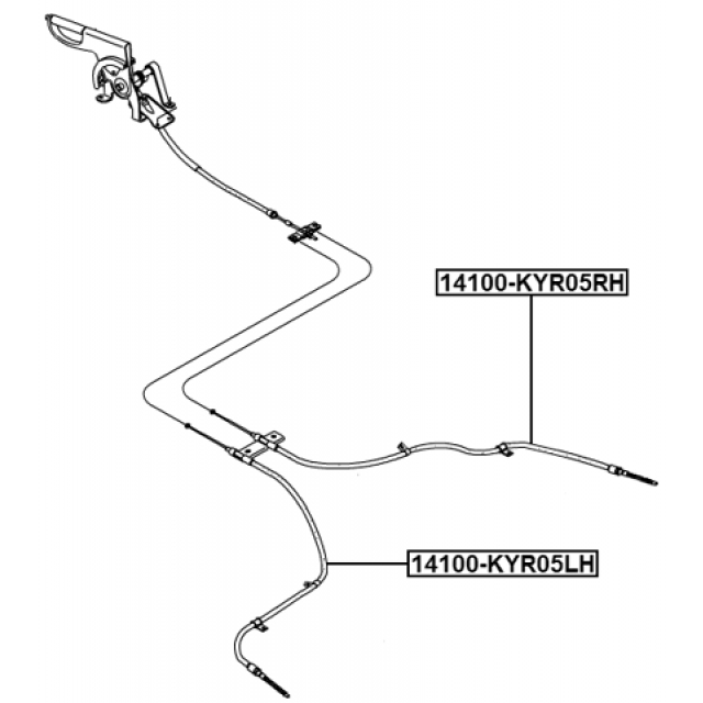 14100-KYR05RH_трос ручного тормоза правый! Ssang Yong Actyon 01-13 preview 2