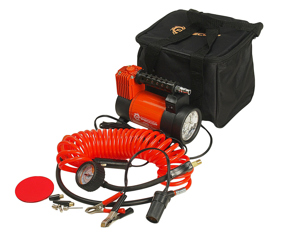 Компрессор автомобильный Агрессор 35л/мин с фонарем preview 1