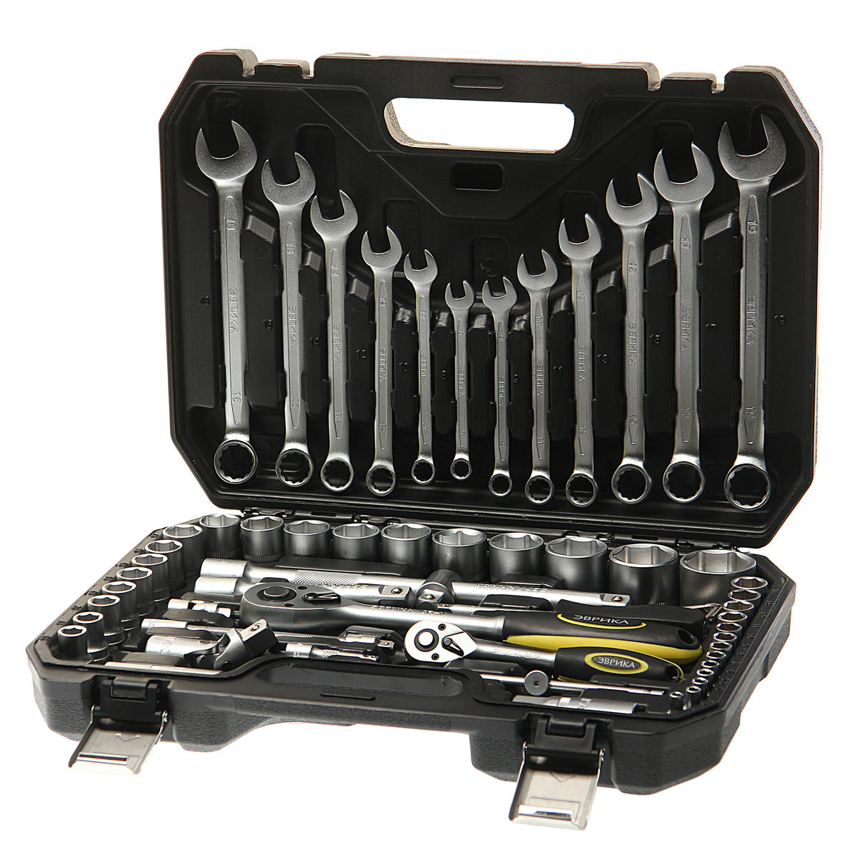 Набор инструмента 1/4" 1/2" 6-гр 61пр. ЭВРИКА preview 1