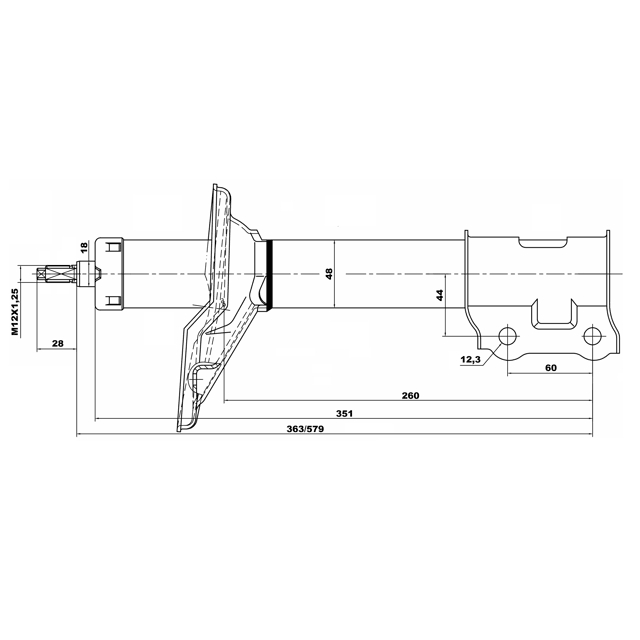 Амортизатор задний FEBEST 12667890RL preview 2