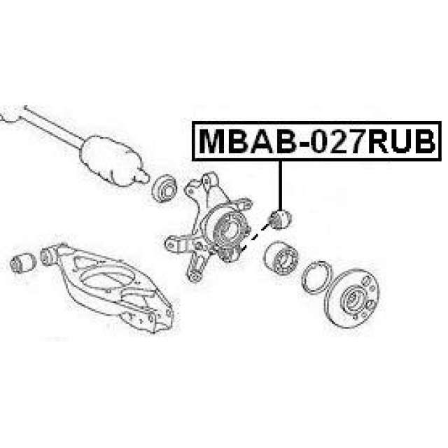Сайлентблок задней подвески FEBEST MBAB-027RUB preview 2 Сайлентблок задней подвески FEBEST MBAB-027RUB preview 2