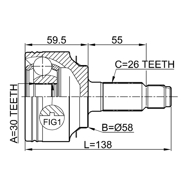 ШРУС наружный FEBEST 0310-FD preview 2