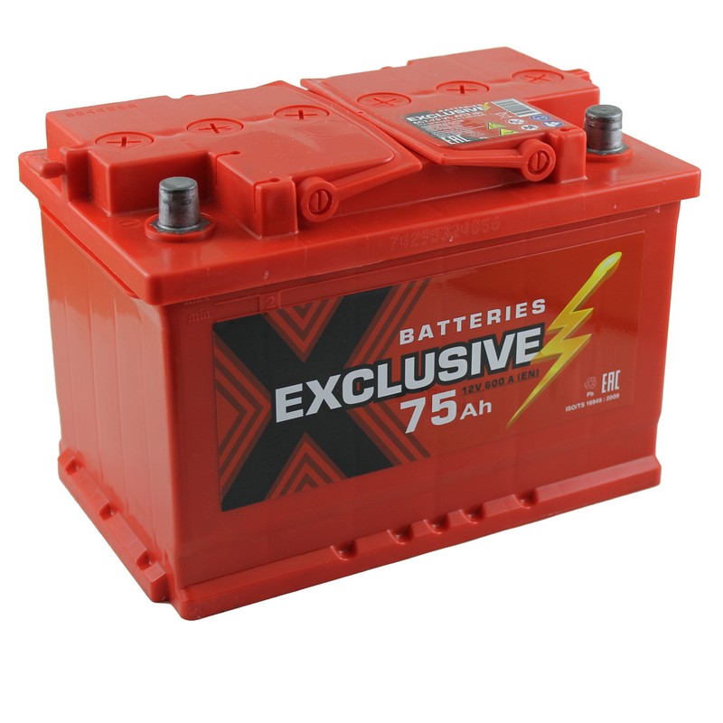 Аккумуляторная батарея Exclusive 6СТ 75 обр 278х175х190 Казахстан (ETN-575 012 062) preview 1