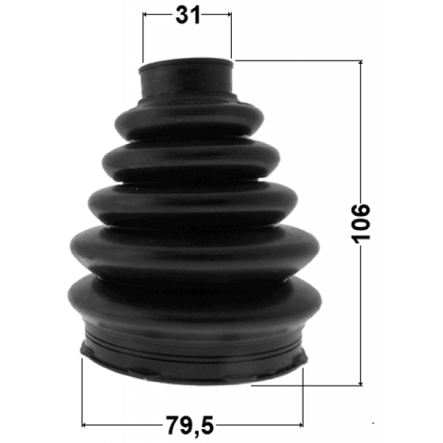 Пыльник ШРУСа FEBEST 2117P-FOCII preview 2 Пыльник ШРУСа FEBEST 2117P-FOCII preview 2