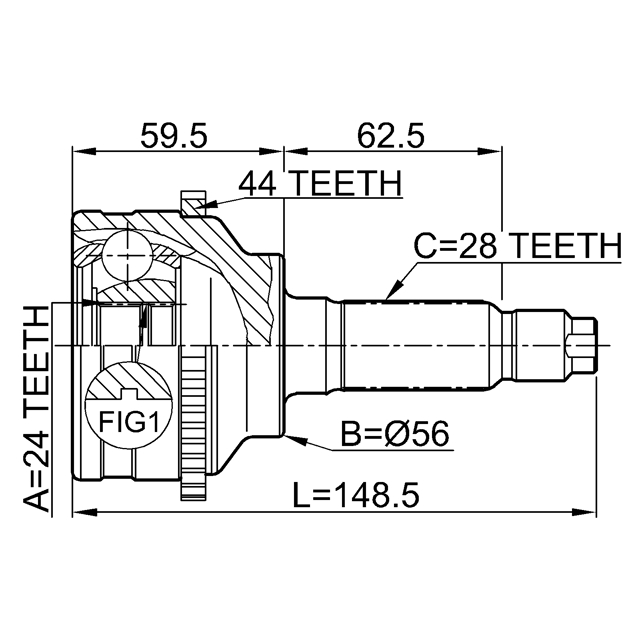 ШРУС наружный FEBEST 0510-041A44 preview 2