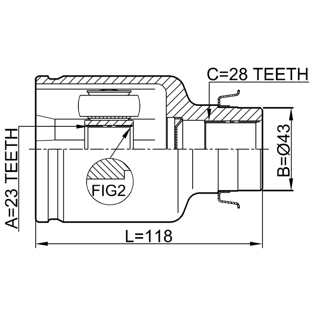ШРУС внутренний FEBEST 0511-M320ATRH preview 2