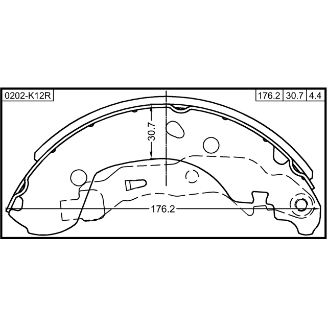 Колодки барабанные к-кт FEBEST 0202-K12R preview 2