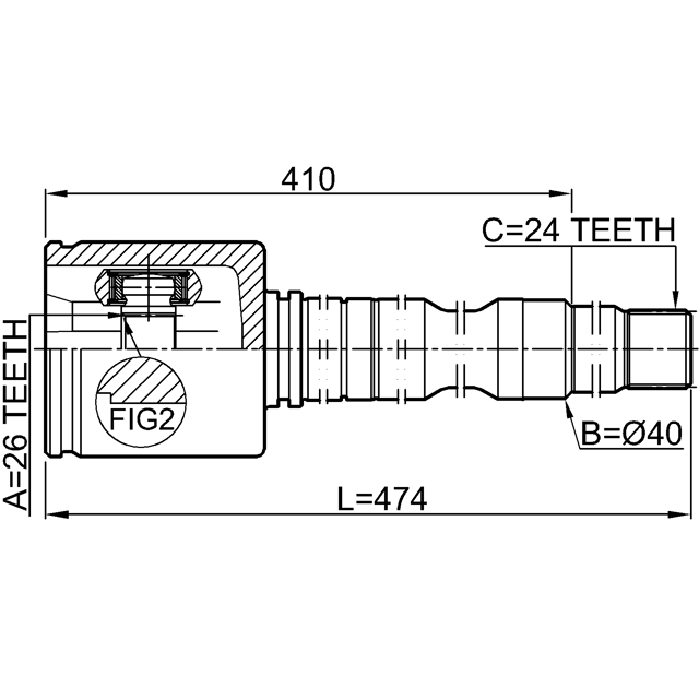 ШРУС внутренний FEBEST 0111-ACV40RH preview 2