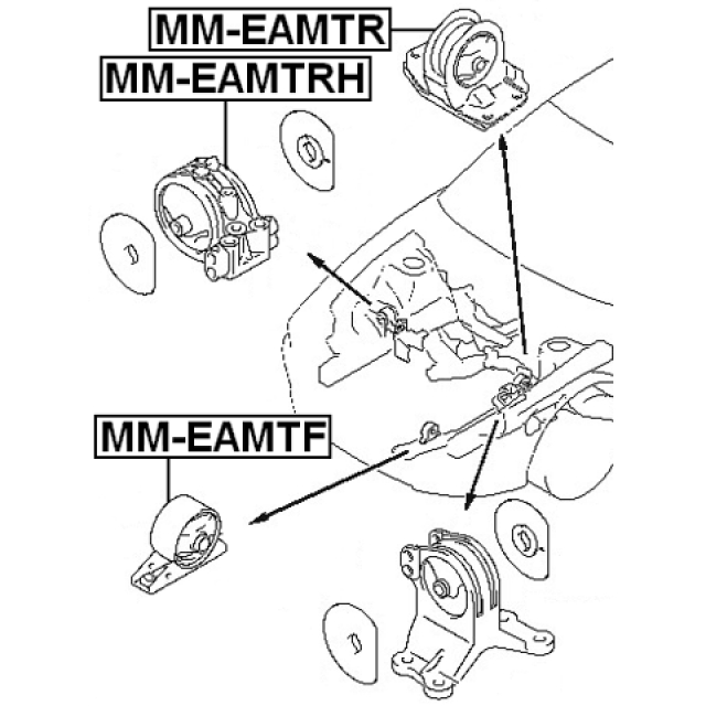 Опора двигателя передняя FEBEST MM-EAMTF preview 2