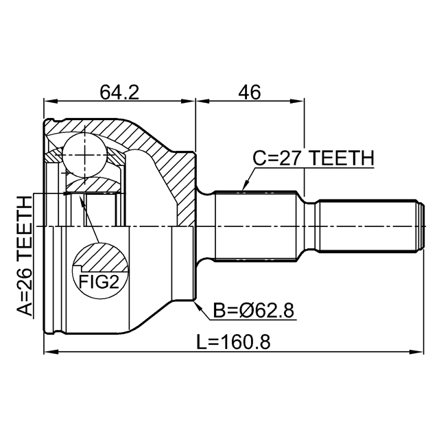 ШРУС наружный FEBEST 2110-KUGII preview 2