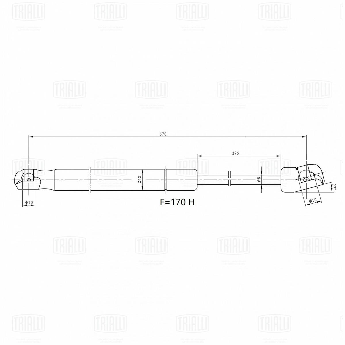 Упор газовый (амортизатор) для а/м Toyota Camry (11-) (капота) (GS 1903) preview 3 Упор газовый (амортизатор) для а/м Toyota Camry (11-) (капота) (GS 1903) preview 3