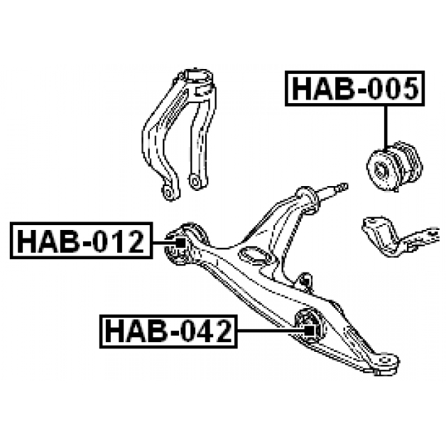 Сайлентблок FEBEST HAB012 preview 2