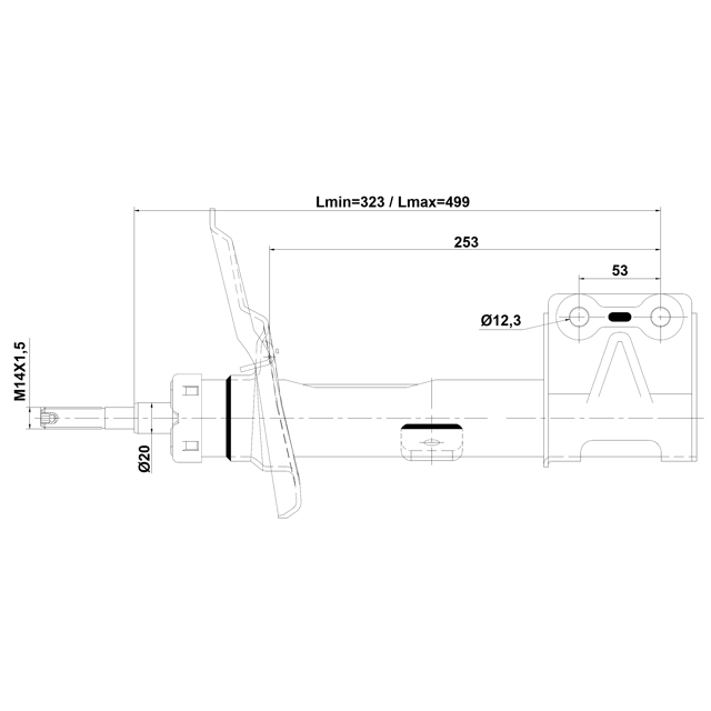 Амортизатор передний FEBEST 25110-007FL preview 2