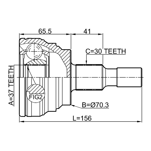 1610-164S_ШРУС наружный к-кт! MB ML(164) 04-11/ GL(164) 06-12 preview 2