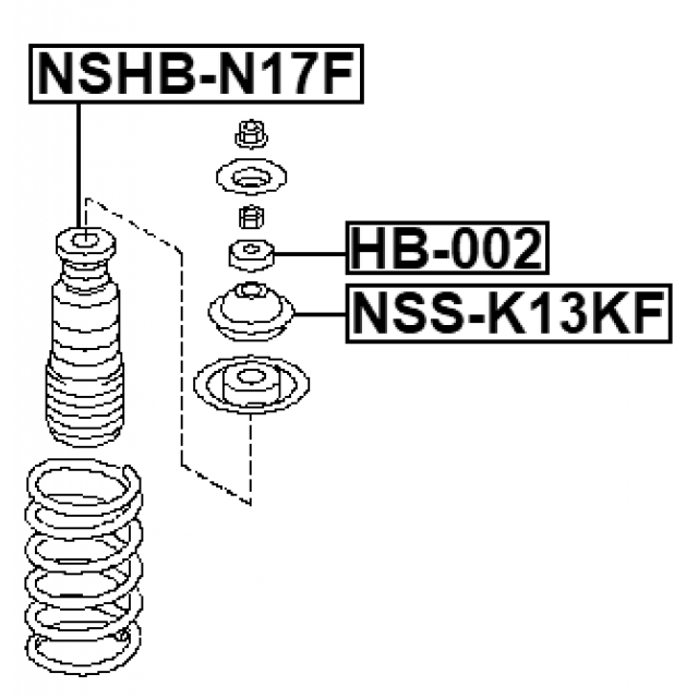 Опора амортизатора FEBEST NSS-K13KF preview 2
