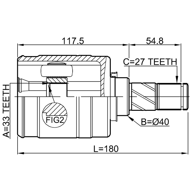 ШРУС внутренний FEBEST 0211-JJ10ELH preview 2