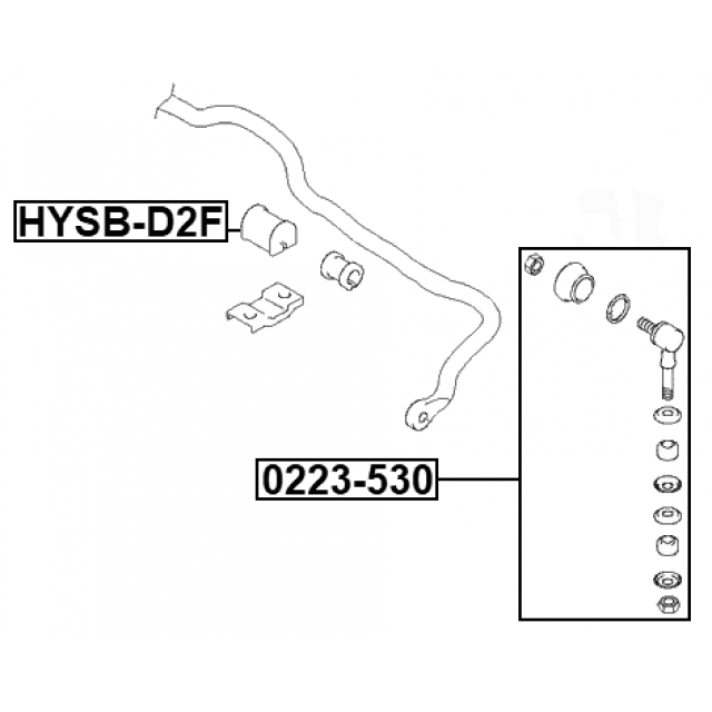 Втулка переднего стабилизатора D24.8 preview 2