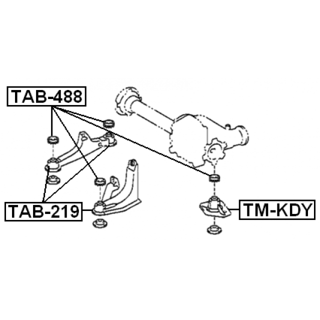 Сайлентблок FEBEST TAB-219 preview 2