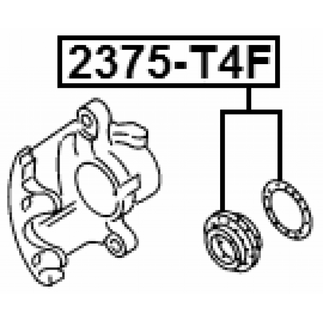 Ремкомплект переднего тормозного суппорта VAG 100/A6(C4)/Superb/Passat B5 FEBEST 2375-T4F preview 2