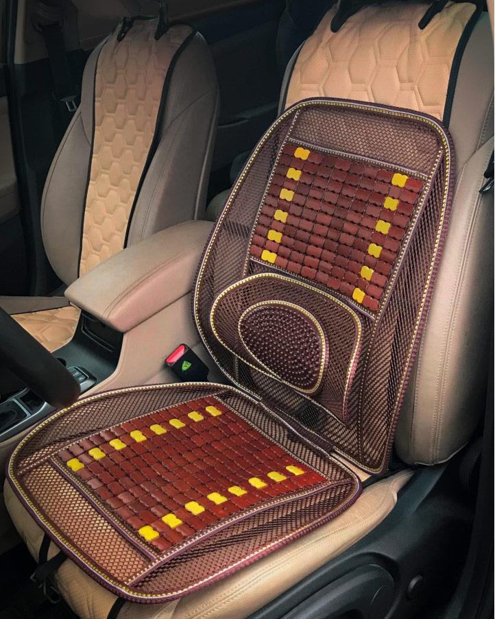 Накидка на перед. сиденье с деревян. вставками и поддержкой спины preview 2