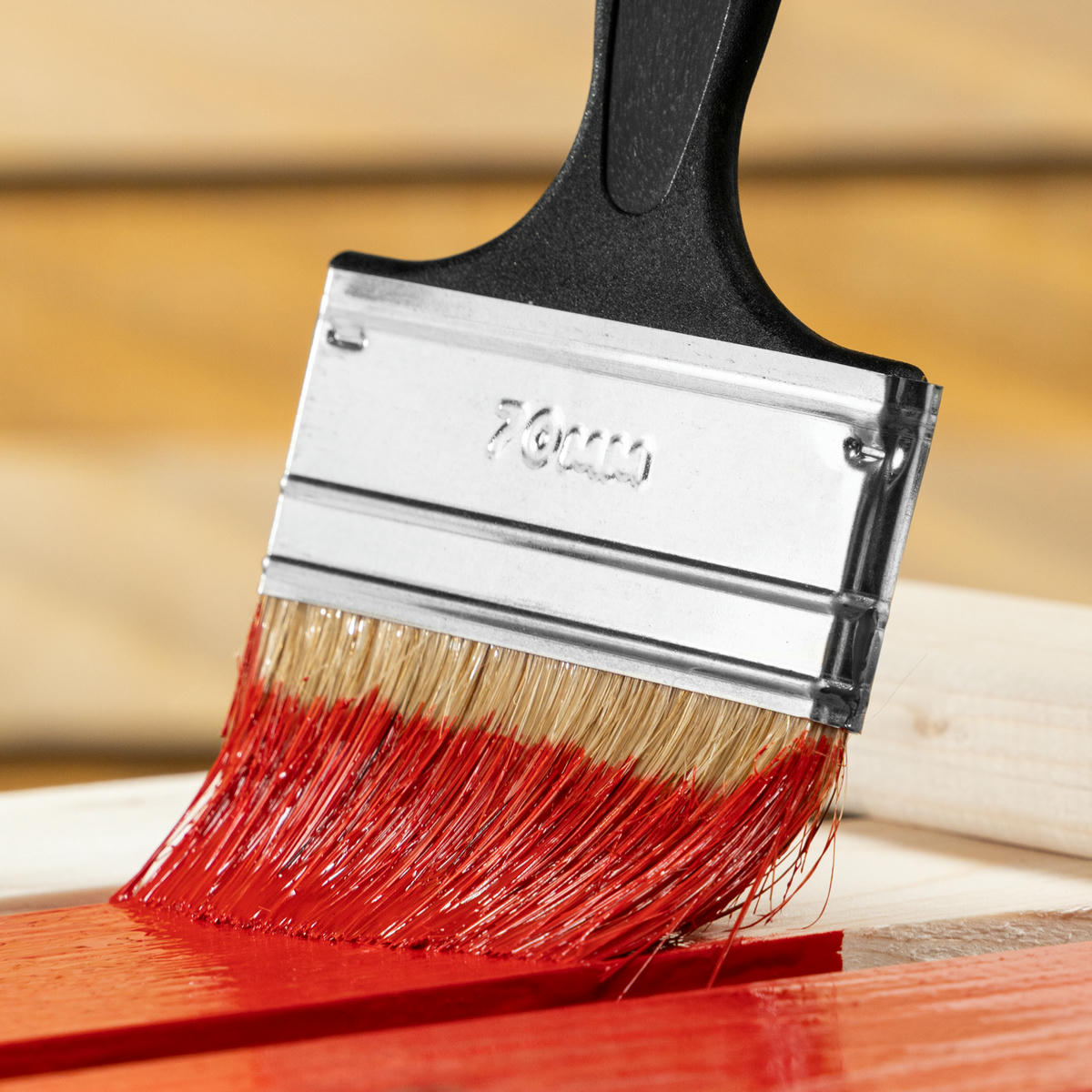 Кисть флейцевая "Стандарт", 70*6, натуральная щетина, пластиковая ручка СИБРТЕХ preview 7