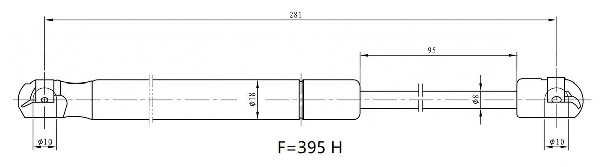 Упор газовый (амортизатор) для а/м Mazda 3 (08-) седан без спойлера (крышки багажника) (GS 2505) preview 3