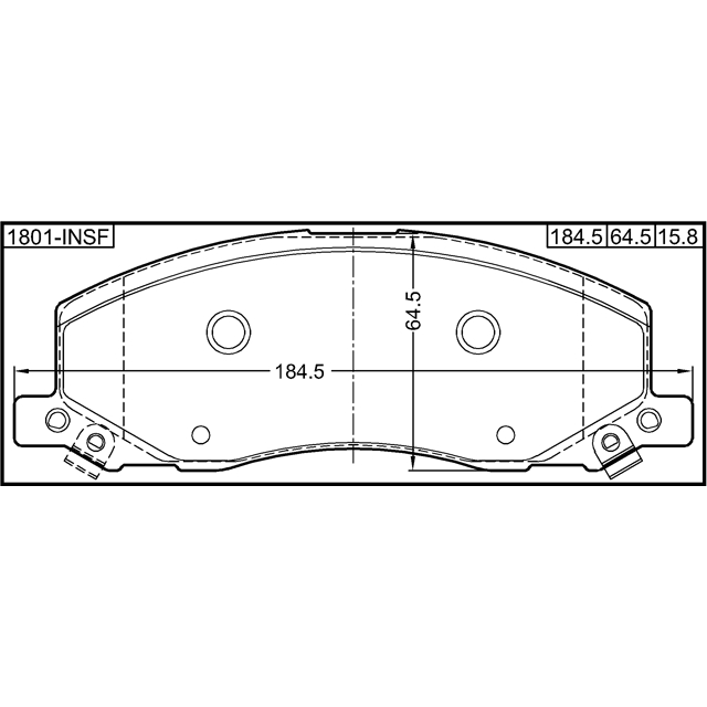 Колодки передние OPEL INSIGNIA 2009- 1801-INSF preview 2