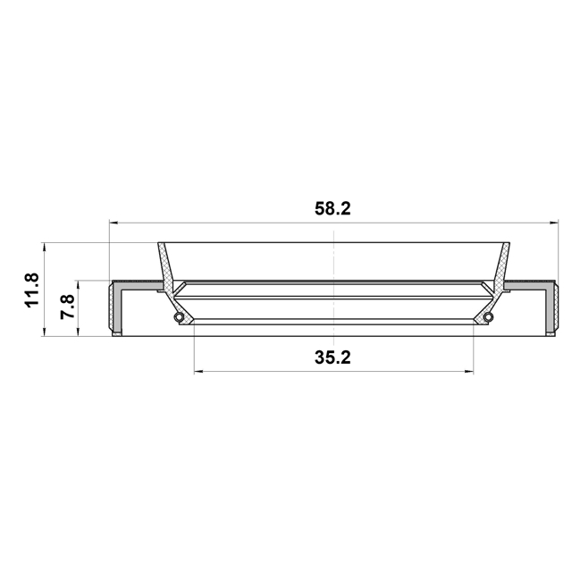 Сальник ступичный передний 35.2x58.2x7.8x11.8 preview 2
