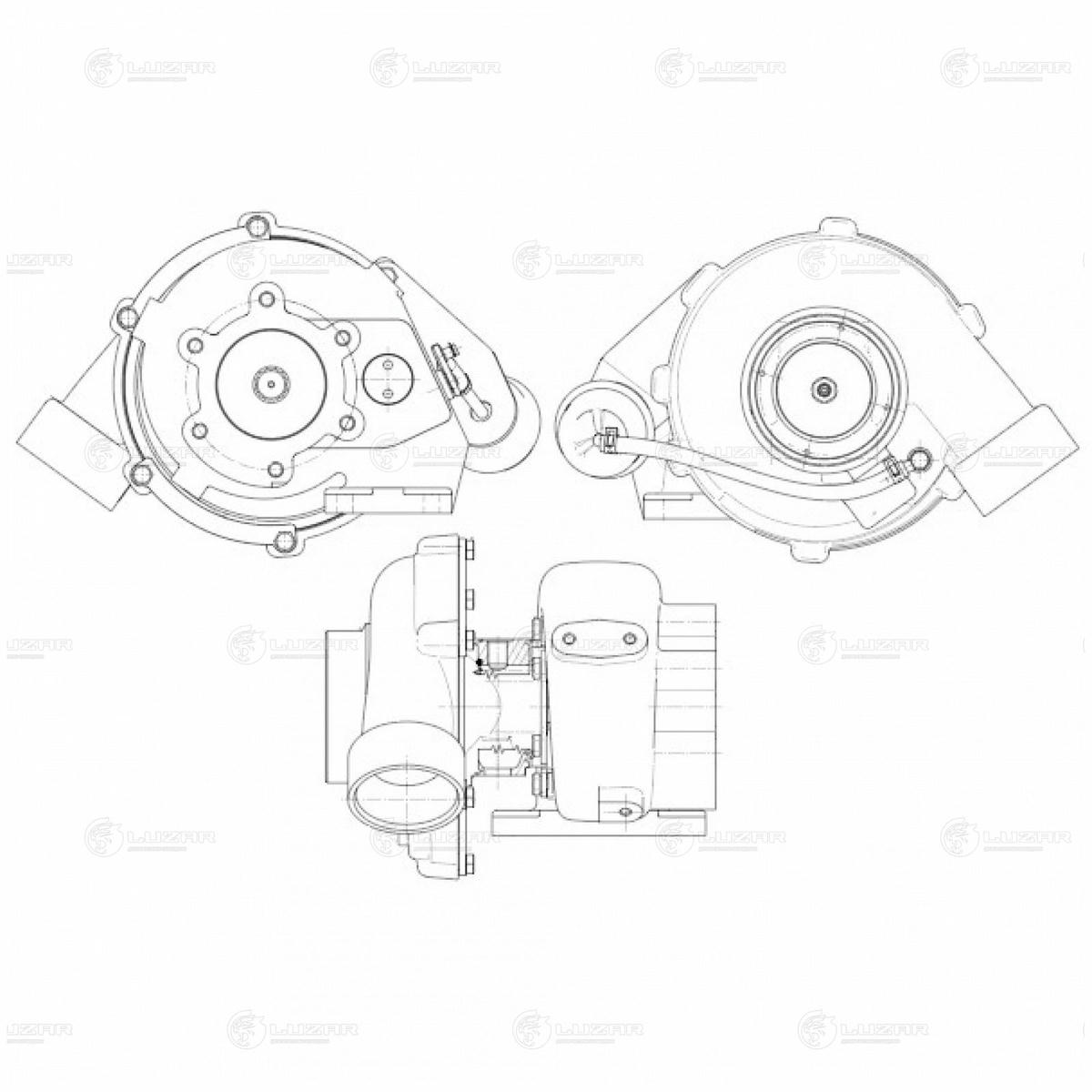Турбокомпрессор для а/м Mercedes-Benz Actros MP2/MP3 (03-) (OM501LAE4) (тип K31) (LAT 1511) preview 4
