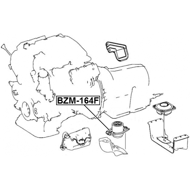 Опора двигателя FEBEST BZM-164F preview 2
