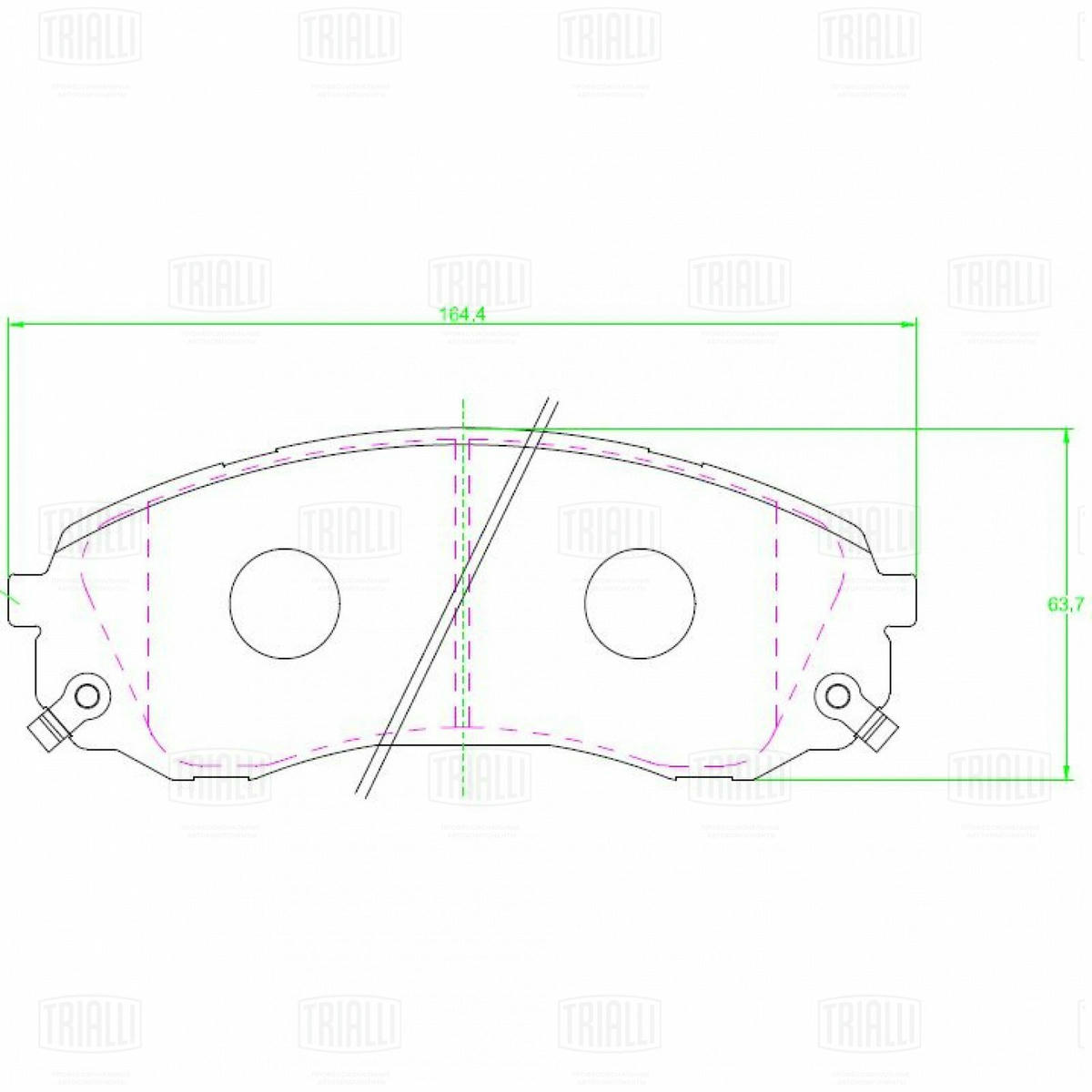 Колодки торм. для а/м Haval H9 (17-) диск. перед. TRIALLI PF 2326 preview 3