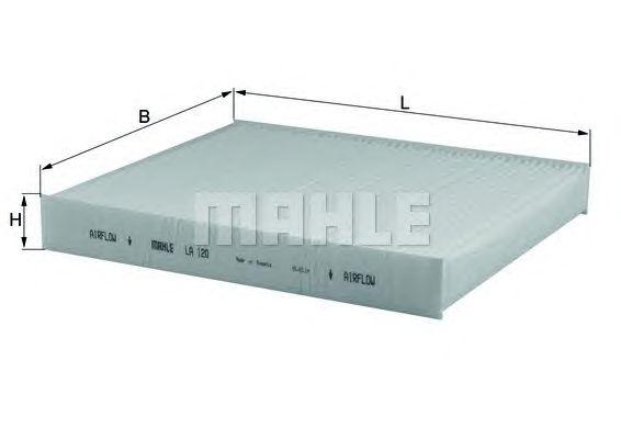 Фильтр салона MAHLE LA 120 preview 1