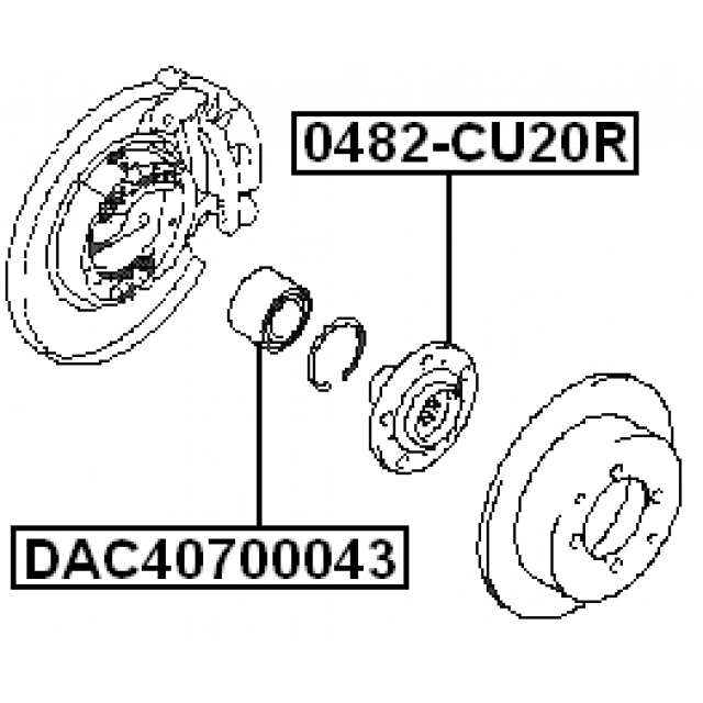 Подшипник ступицы FEBEST DAC40700043 preview 2
