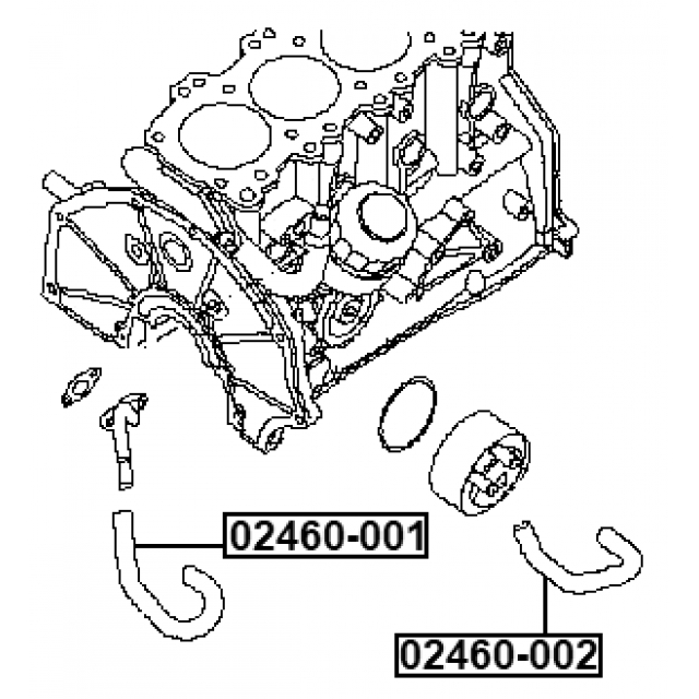 Патрубок системы охлаждения NISSAN CABSTAR F24M 2006.09-  FEBEST 02460-002 preview 2