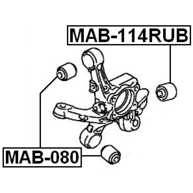 Сайлентблок задней подвески FEBEST MAB-114RUB preview 2