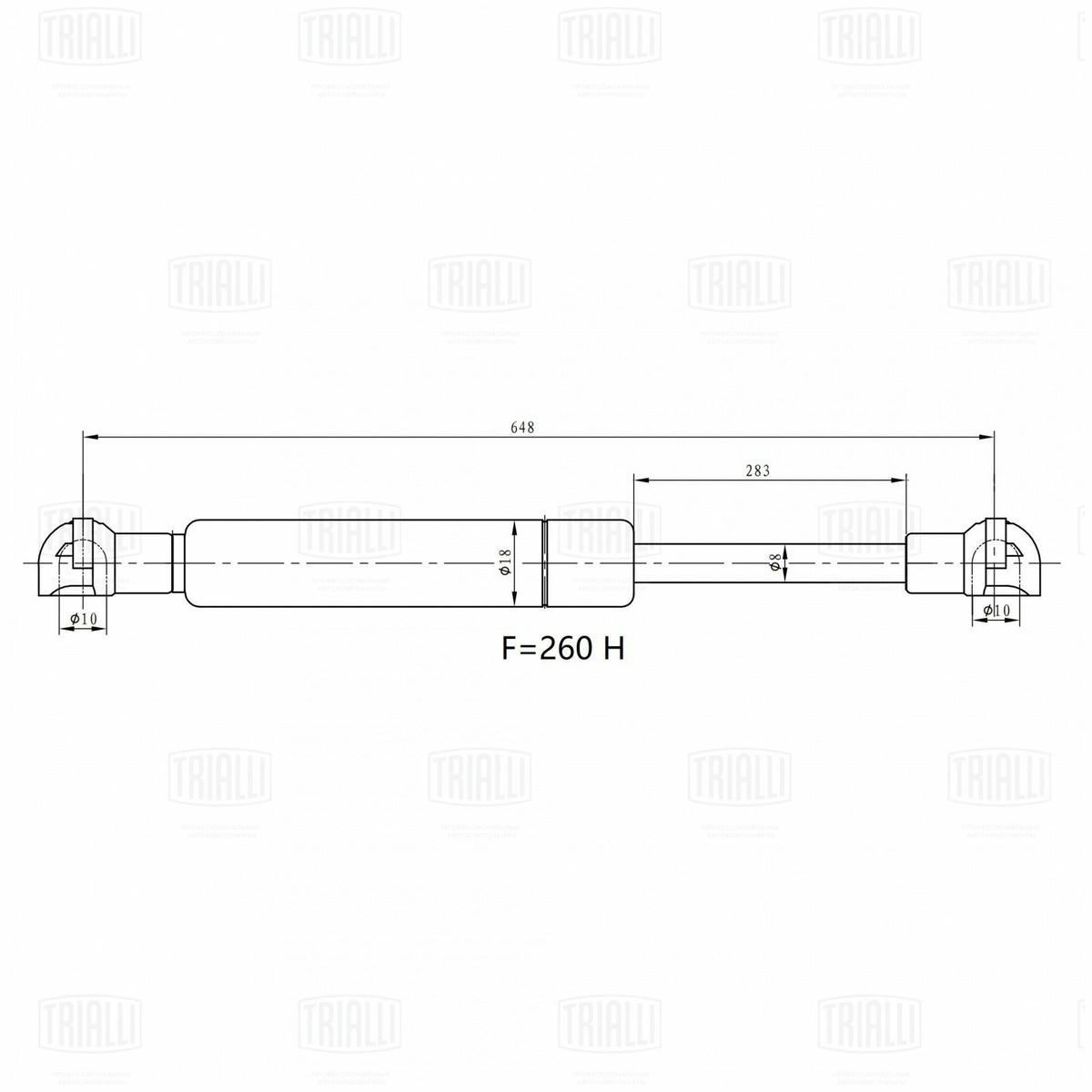 Упор газовый (амортизатор) для а/м Nissan Juke (10-) (крышки багажника) (GS 1411) preview 3