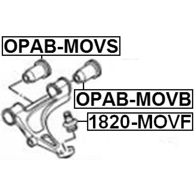 Сайлентблок передний подвески FEBEST OPAB-MOVS preview 2