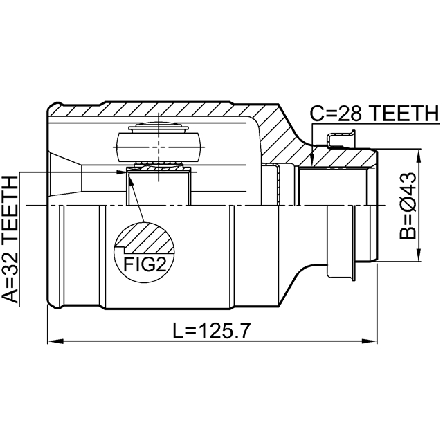ШРУС внутренний FEBEST 0511-GHMTRH preview 2