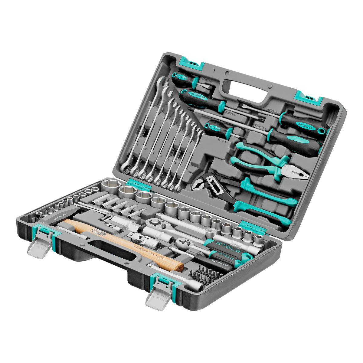 Набор инструмента 1/2" 1/4" пластиковый кейс 76пр. STELS preview 1